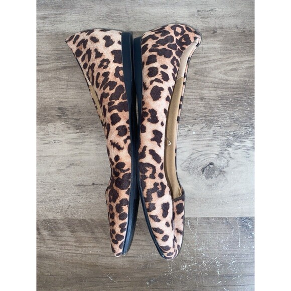 Lane Bryant Shoes Womens sz 7 W Brown Leopard Flats - Picture 4 of 7